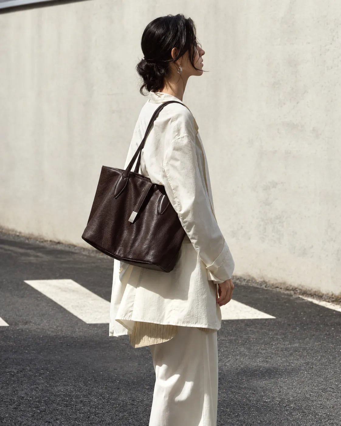 Soft Genuine Sheepskin Leather Tote Bag for Women – Simone