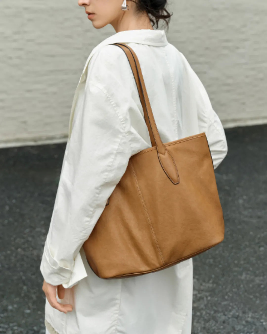Soft Genuine Sheepskin Leather Tote Bag for Women – Simone