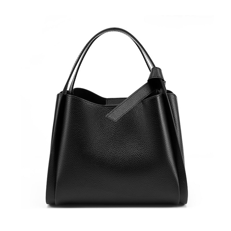 Genuine Leather Women Bucket Bag