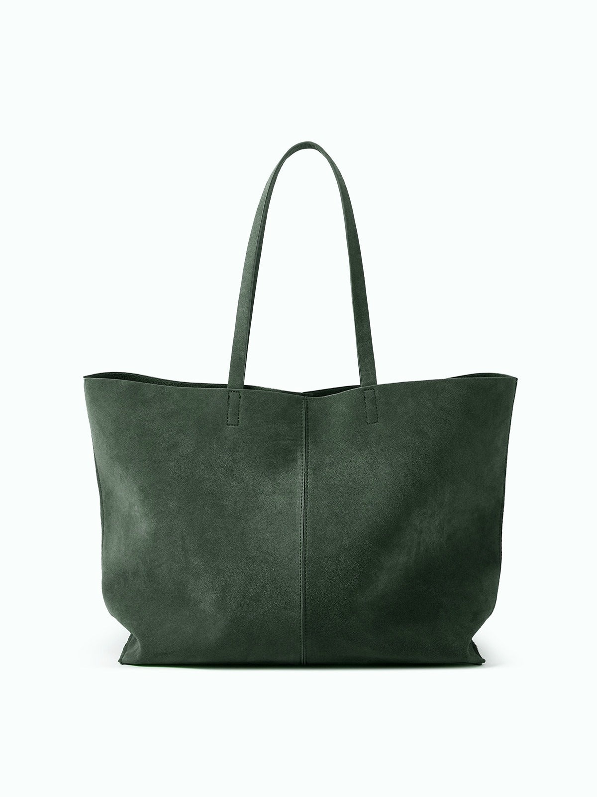 Sandblasted leather single-shoulder tote bag