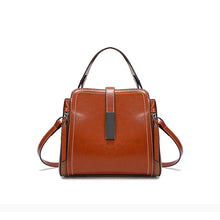 Genuine Leather Crossbody Bucket Bag Vintage Style Shoulder Purse