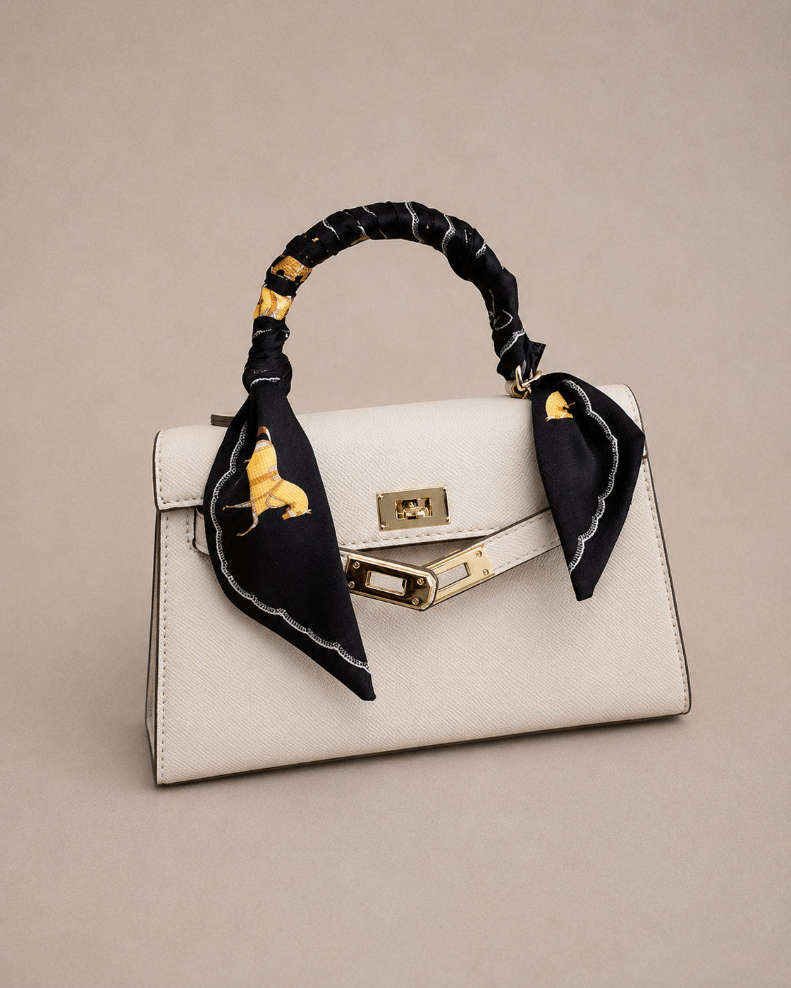 Women’s Printed Silk Bag Scarf for Handbag Handle & Elegant Styling – Éloane