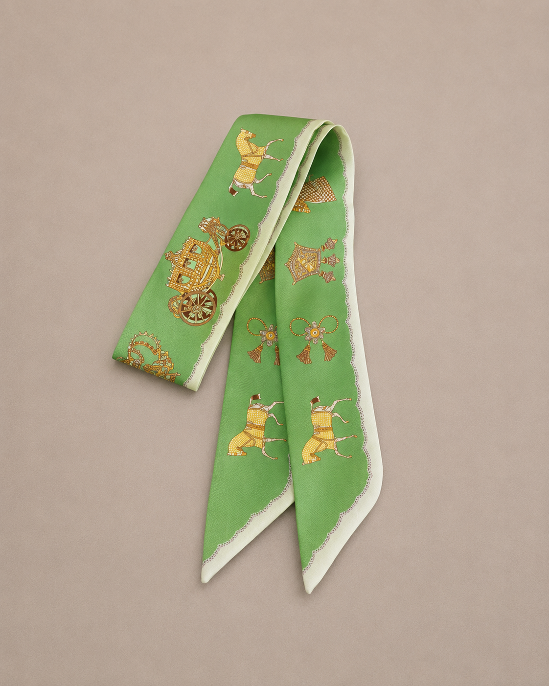 Women’s Printed Silk Bag Scarf for Handbag Handle & Elegant Styling – Éloane