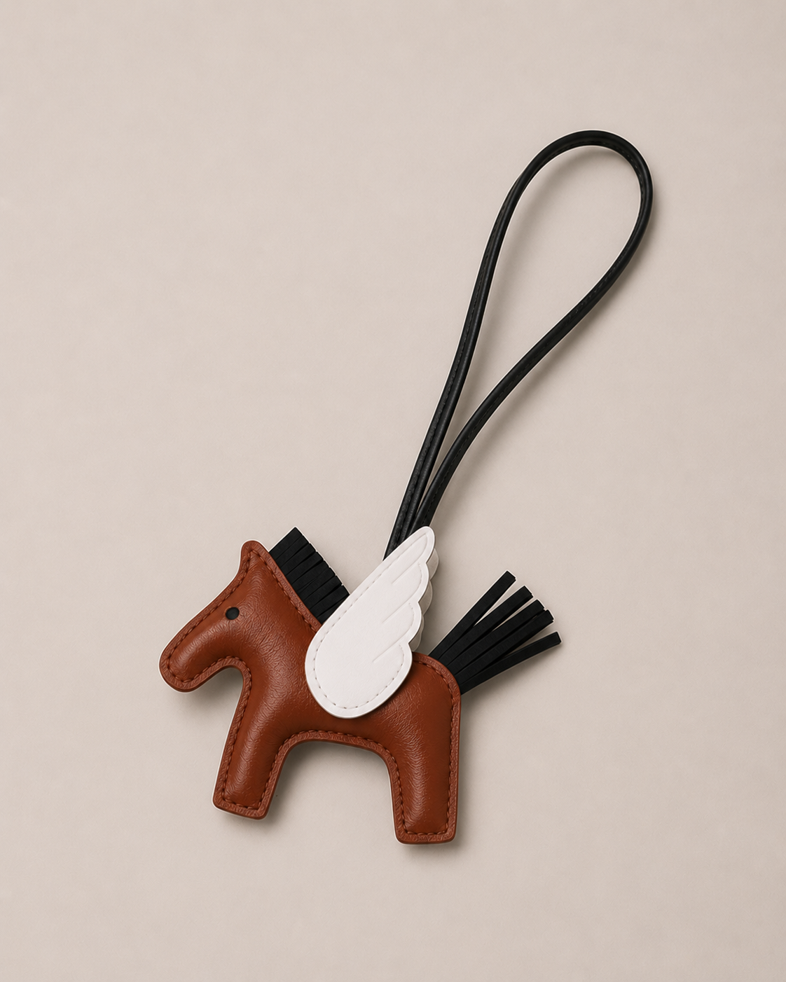 Leather Pegasus Horse Bag Charm with Wing Detail for Handbags – Élodie