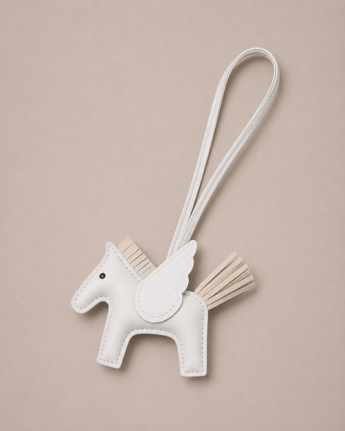 Leather Pegasus Horse Bag Charm with Wing Detail for Handbags – Élodie