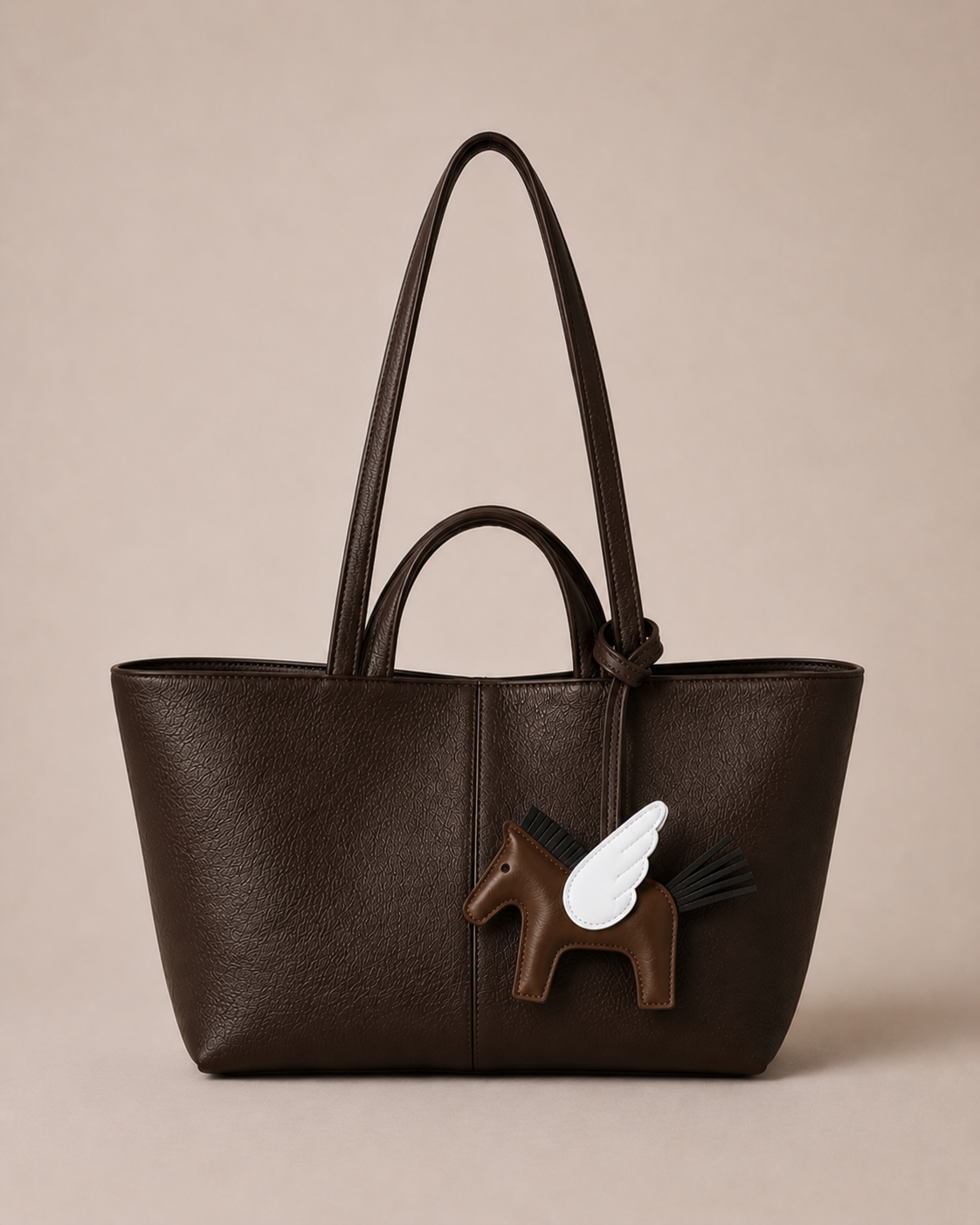 Leather Pegasus Horse Bag Charm with Wing Detail for Handbags – Élodie