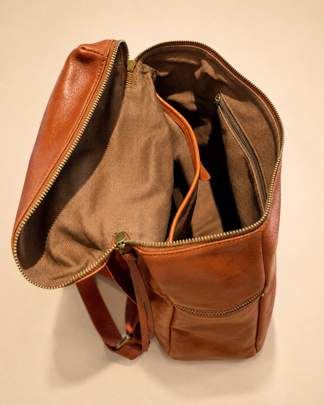 Adeline genuine leather backpack styled for daily use.