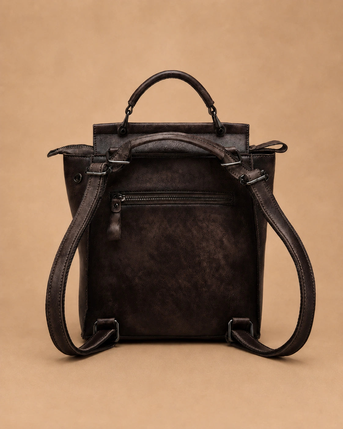 Odette genuine leather backpack styled for everyday wear.