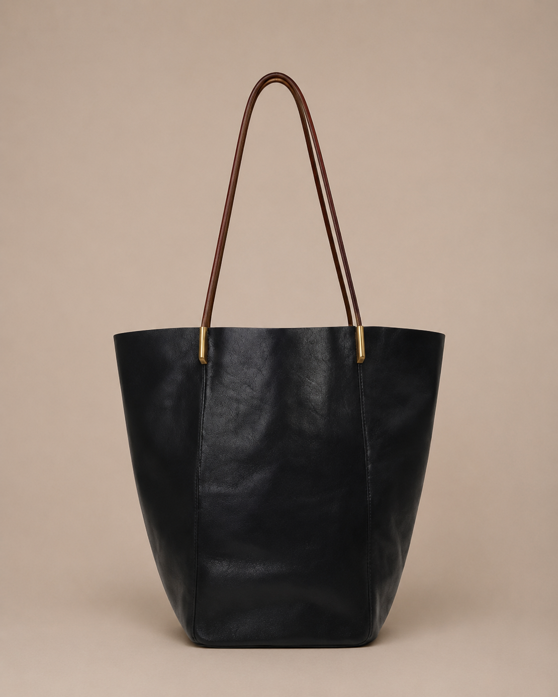 Women’s Large Vintage Leather Tote Bag with Shoulder Straps & Spacious Soft Structure – Évelyne