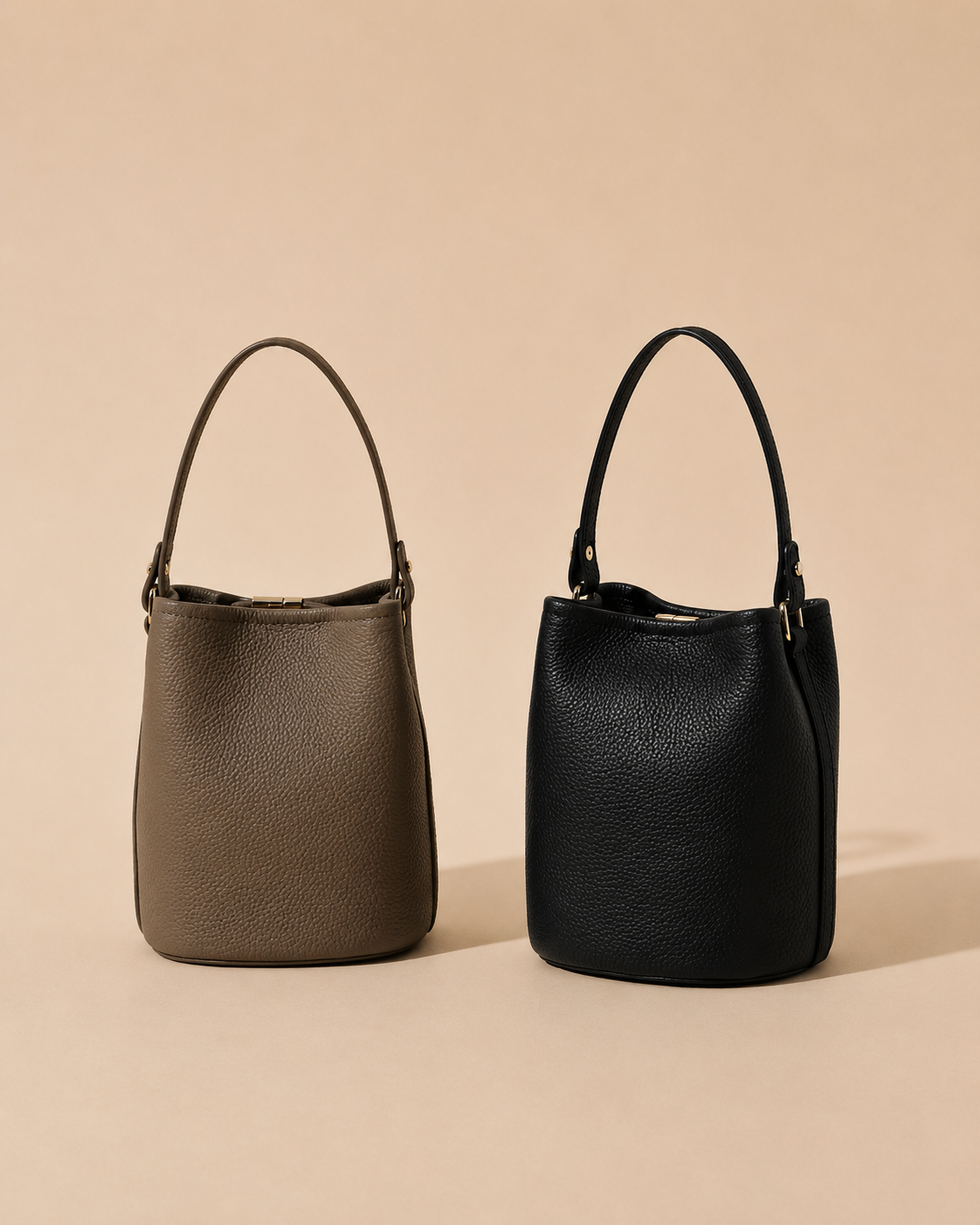 Cowhide Water Bucket Bag