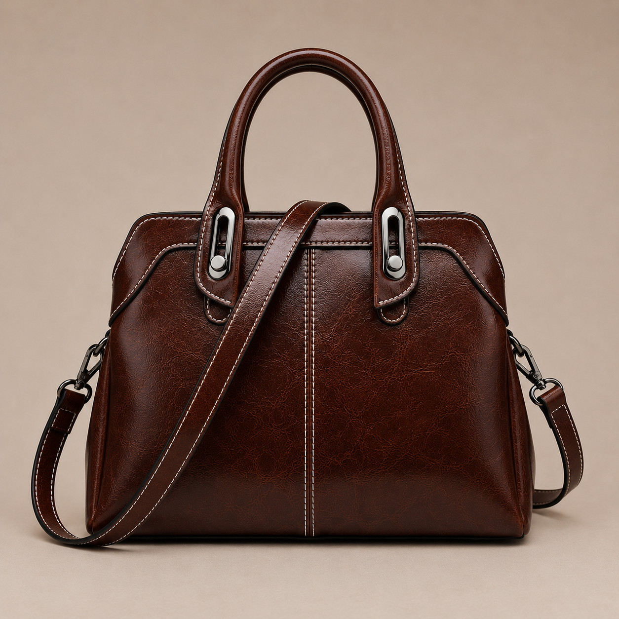 Elegant Leather Shoulder Bag for Everyday and Office Use – Verona