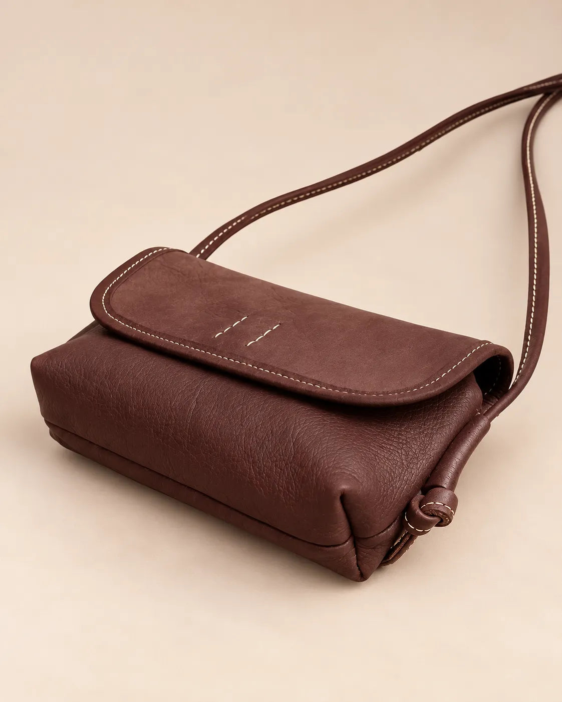 Vintage Vegetable Tanned Genuine Leather Women's Shoulder Bag
