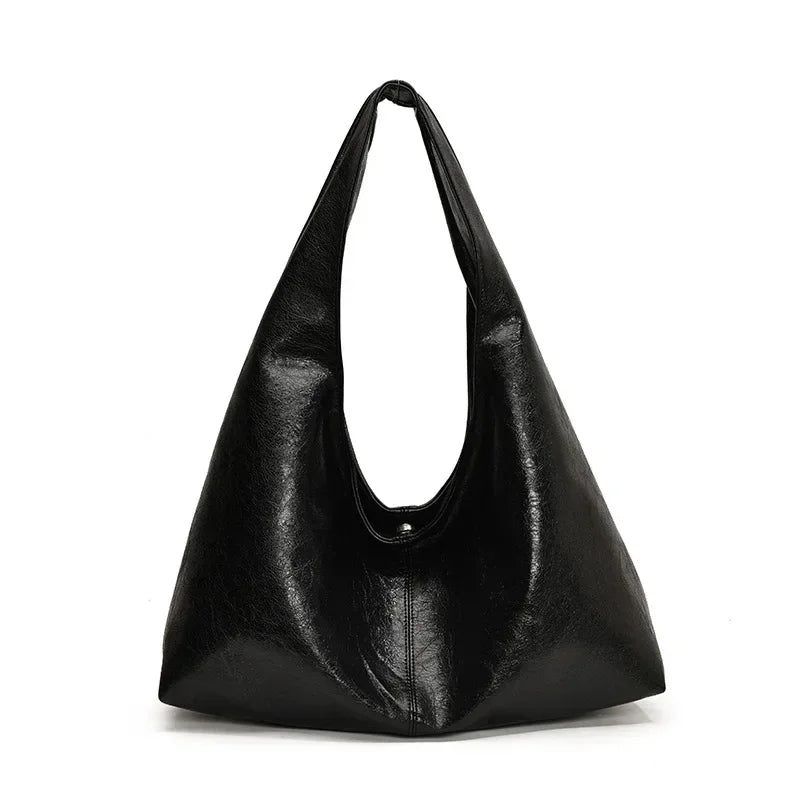 Large Capacity PU Leather Hobo Underarm Bags Autumn Winter Shoulder Bag for Women 2026 New Trend Y2K Handbags and Purses Tote