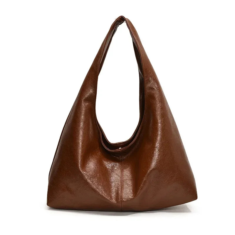 Large Capacity PU Leather Hobo Underarm Bags Autumn Winter Shoulder Bag for Women 2026 New Trend Y2K Handbags and Purses Tote