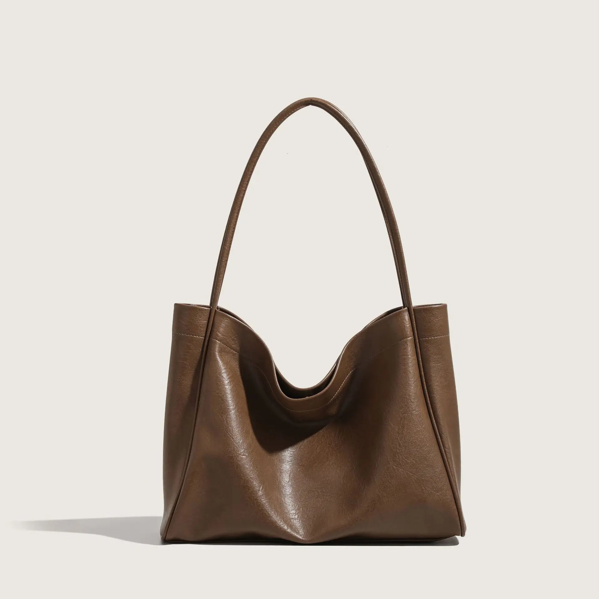 Women's Leather Tote Bag Vintage Large Capacity Handbag Commuter High Quality Casual Shoulder Bag Brand Name Bag Handbag