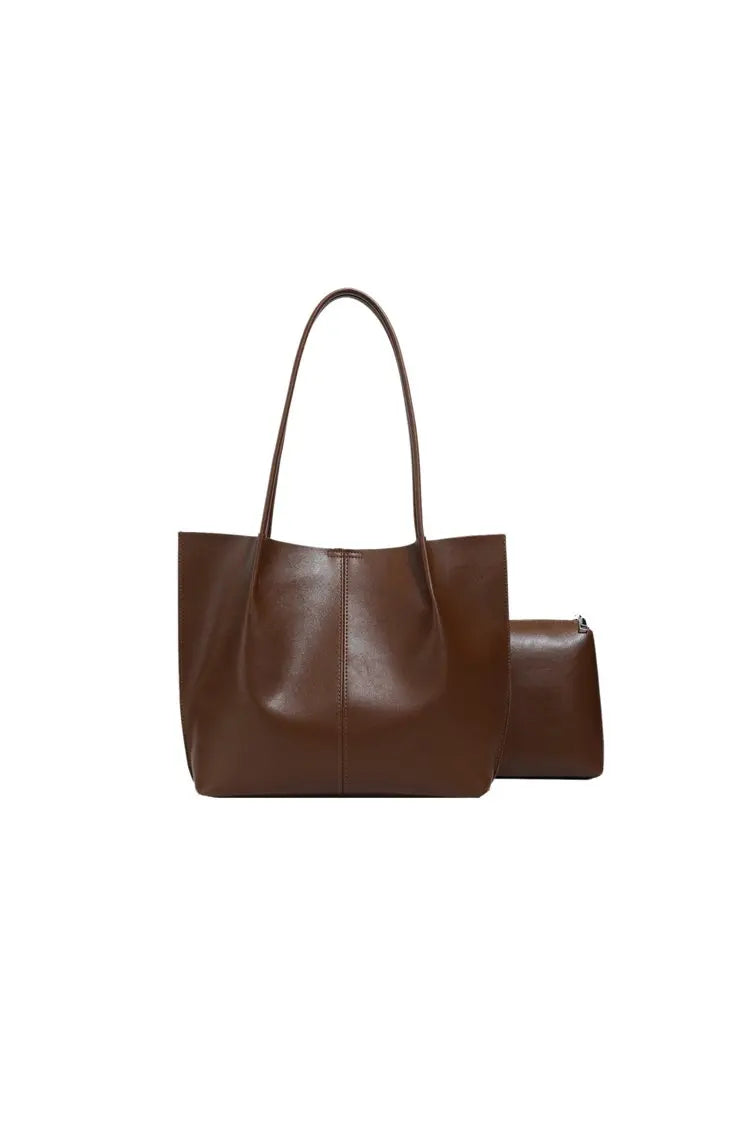 High-Quality Ladies Tote Bag Crafted From Faux Leather Featuring High-End Austria Neat Lightweight Vintage Look