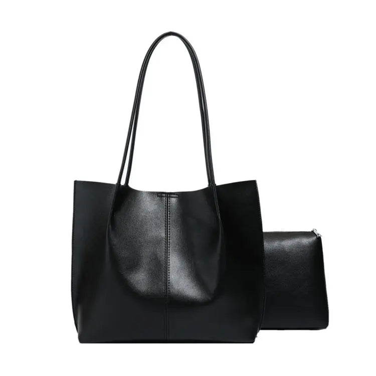 High-Quality Ladies Tote Bag Crafted From Faux Leather Featuring High-End Austria Neat Lightweight Vintage Look
