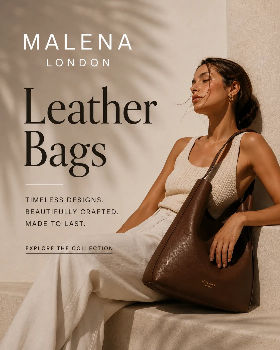 Premium leather bags for women by Malena London